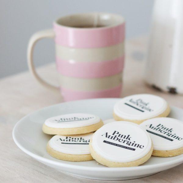 Printed Logo Biscuits with personalised topper