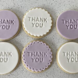 Embossed Message Gift Biscuits - Pink Aubergine Branded Bakes